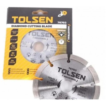 Диск алмазный сегментный Tolsen Tools 125x22.2 мм (1ee461ee)