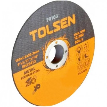 Диск отрезной по металлу Tolsen Tools 125х1,0х22,2 мм