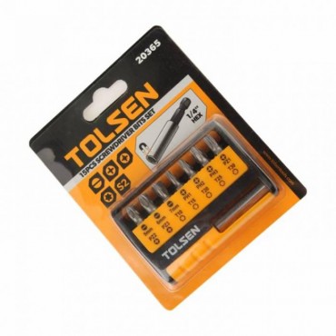 Комплект бит Tolsen Tools с магнитным держателем 1/4" SL/PH/PX/Tx 15 предметов