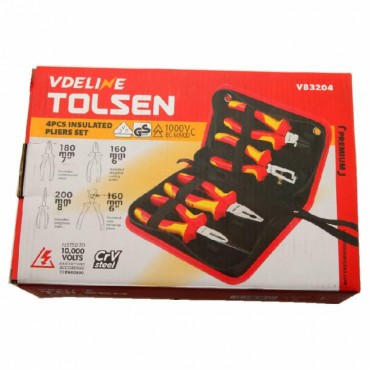 Комплект изолированных плоскогубцев 4 шт. Tolsen Premium Tools (8b224f82)