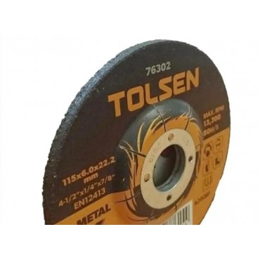 Диск шлифовальный по металлу Tolsen Tools 115х6,0х22,2 мм