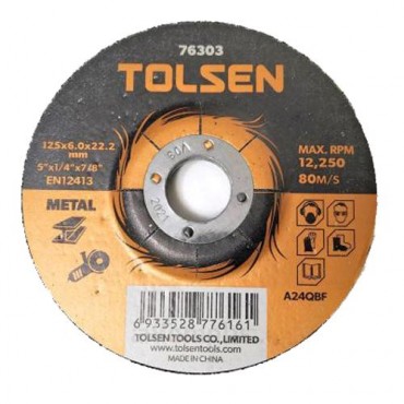 Диск шлифовальный по металлу Tolsen Tools 125х6,0х22,2 мм