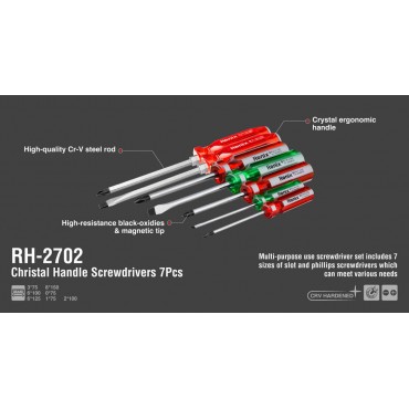 Набор отверток Cr-V 7шт RH-2702