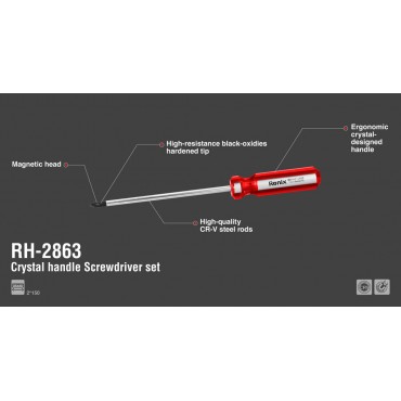 Отвертка ударная с хрустальной ручкой RH-2863