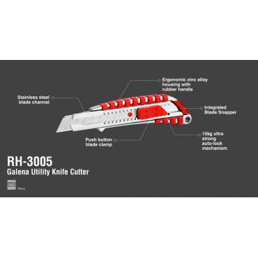 Строительный нож Galena 18 мм RH-3005