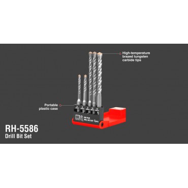 Набор сверл для перфоратора SDS-Plus, 5 шт. RH-5586