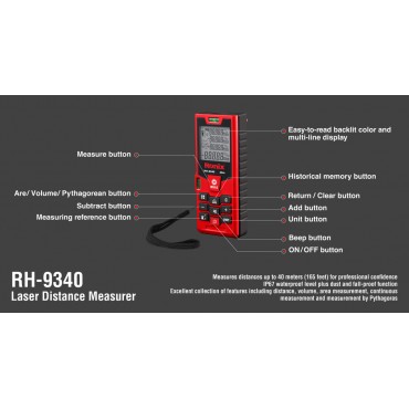 Лазерное расстояние  Meter,  40M RH-9340