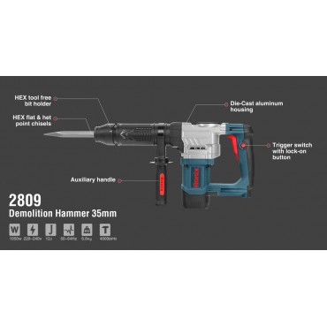 Отбойный молоток 1050 Вт, 4000 уд/мин 2809